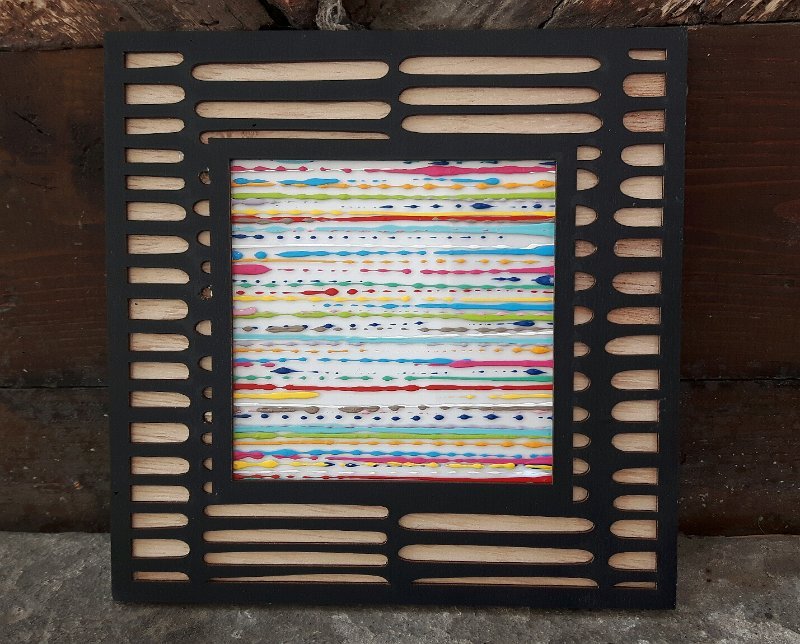 Coloured lines 5 2020, 16×16, Lack auf Plexiglas, € 69 SOLD